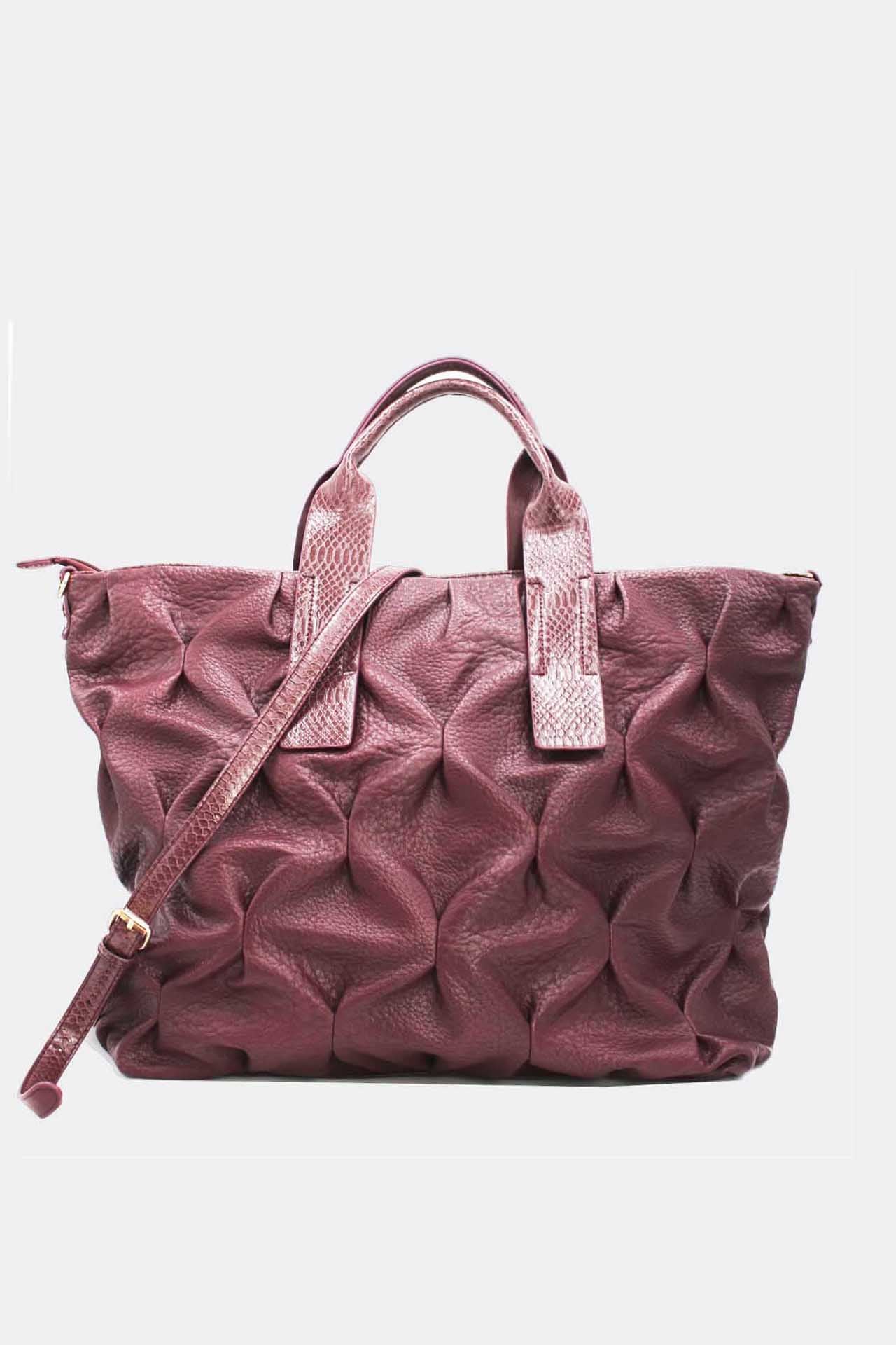 Ruched Tote Bag
