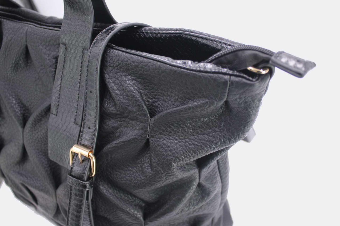 Ruched Bag in Black