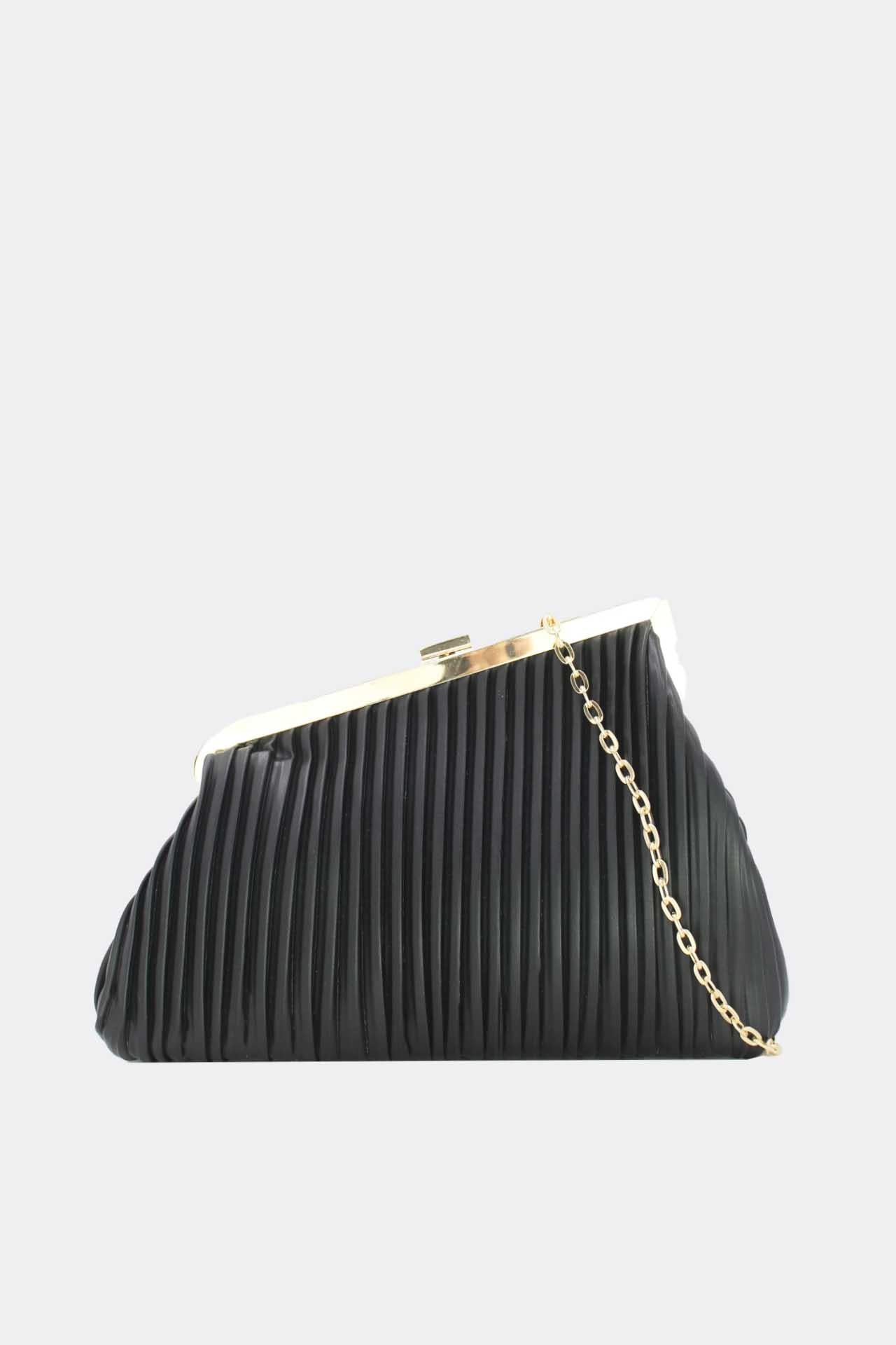 Luxury black clutch handbag