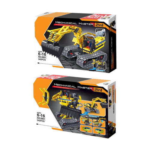 2 in 1 Construction Excavator & Robot – 342pcs.