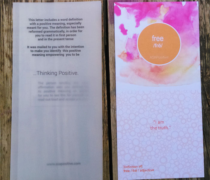 I am Free Affirmation Letter