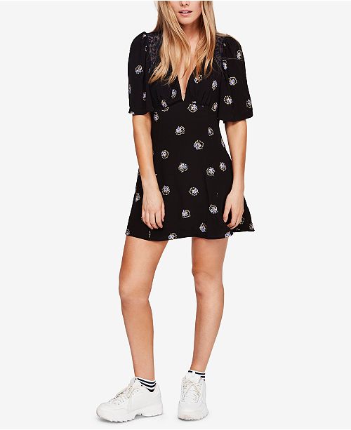 Free People Mocking Bird Mini Dress